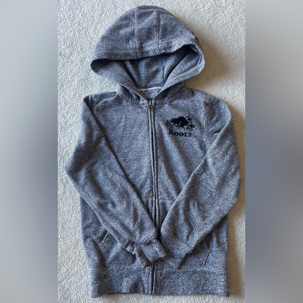 Roots Kids Charcoal Zip-Up Hoodie